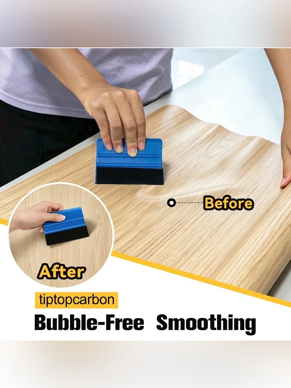 Tiptopcarbon Wallpaper Smoothing Tool Kit Peel & Stick Contact Paper
